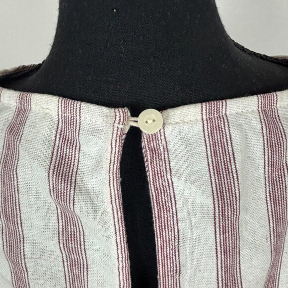 Petal & Pup Jimi Stripe Long Sleeve Maxi Dress Linen Blend Size M New - Picture 3 of 6